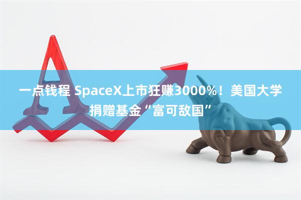 一点钱程 SpaceX上市狂赚3000%！美国大学捐赠基金“富可敌国”